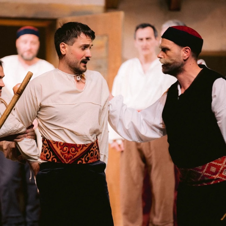 Luka Jozic in a tense confrontation scene